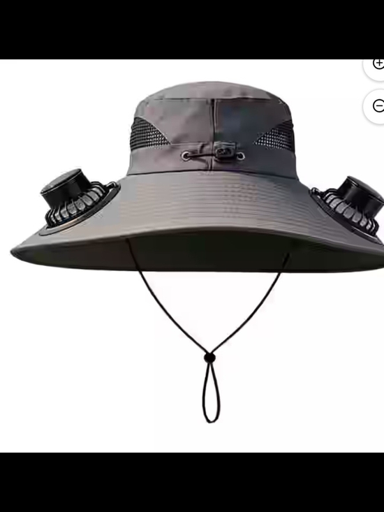 Other - Men's Ventilated Boonie Sun Hat with Chin Cord S9lar Powered